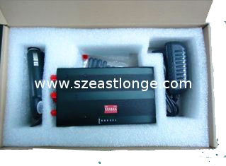 10 Meters Range Portable Cell Phone Jammer 30dbm With DCS / PHS , 6 Antenna