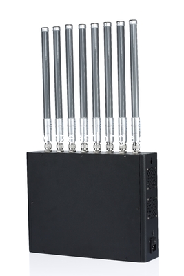 8 Bands 3G 4G Signal Jammer Stationary Indoor High Power 3G 4G Jammer