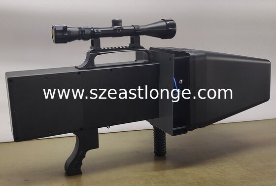 Bloccante per droni FPV portatile ad alta potenza multi-canale con batteria integrata per l'interruzione del segnale del drone