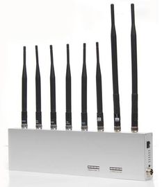 Emittente di disturbo 2G 3G Wifi 34dBm del segnale frequenza ultraelevata/di VHF GPS con 8 antenne