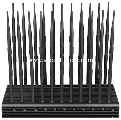 Indoor Remote Control Mobile Phone Signal Jammer Radius 40m 22 Omnidirectional Antennas